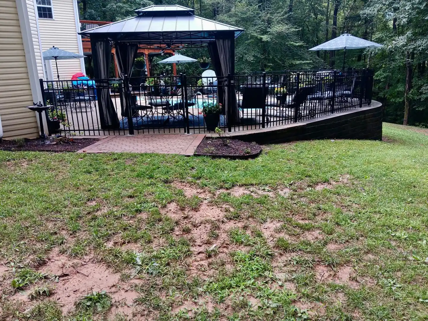 Aluminum pool fence installation in Rocky Mount, VA