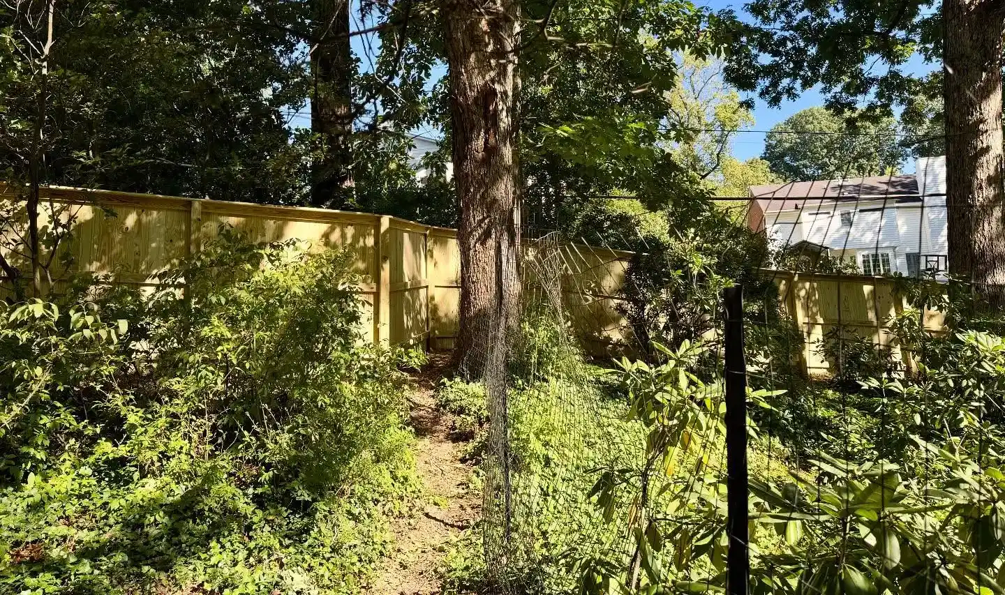Wooden cap fence install in Roanoke VA