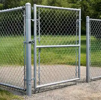 Commercial chain-link fence installation